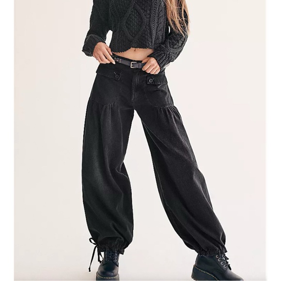We the Free Lotus Balloon pants black 29 casual streetwear grunge boho - Picture 1 of 9